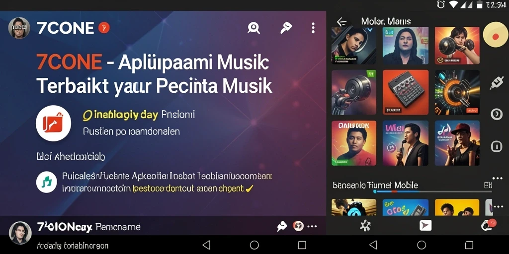 Gameplay seru 7CONE dengan berbagai genre musik.