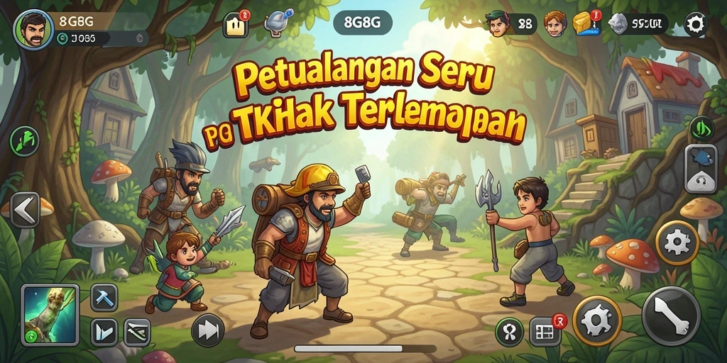 Screenshot gameplay petualangan yang mendebarkan di 8G8G.