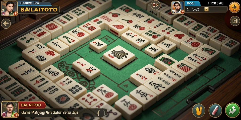 Menampilkan gameplay menegangkan di BALAITOTO dengan ubin Mahjong.