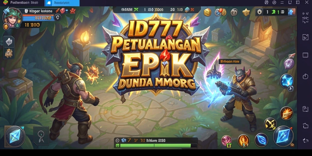 Tampilan gameplay menakjubkan dari ID777 yang menampilkan aksi petualangan MMORPG.