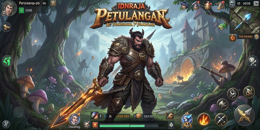 Screenshot IDNRAJA menunjukkan gameplay RPG yang mendebarkan.