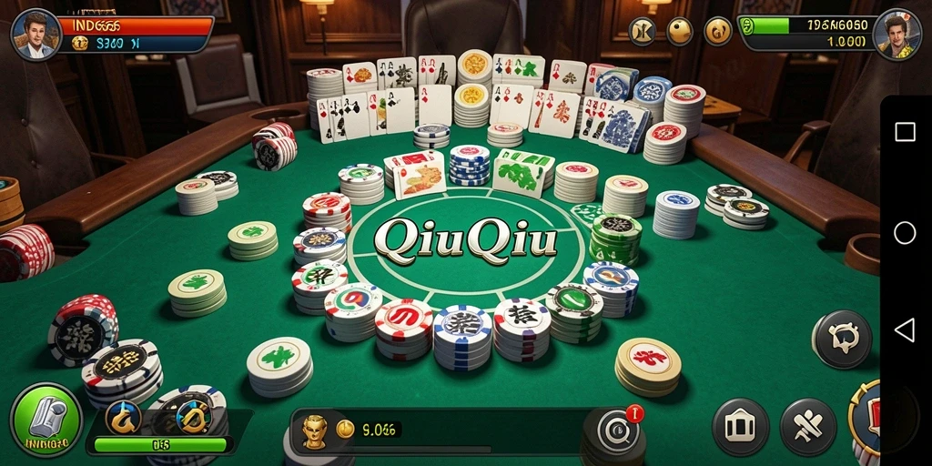 Tampilan menarik dari gameplay QiuQiu yang seru.