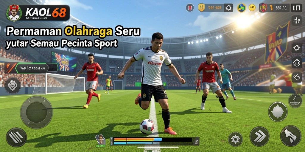 Tampilan gameplay KAOL68 dengan aksi olahraga yang mendebarkan.