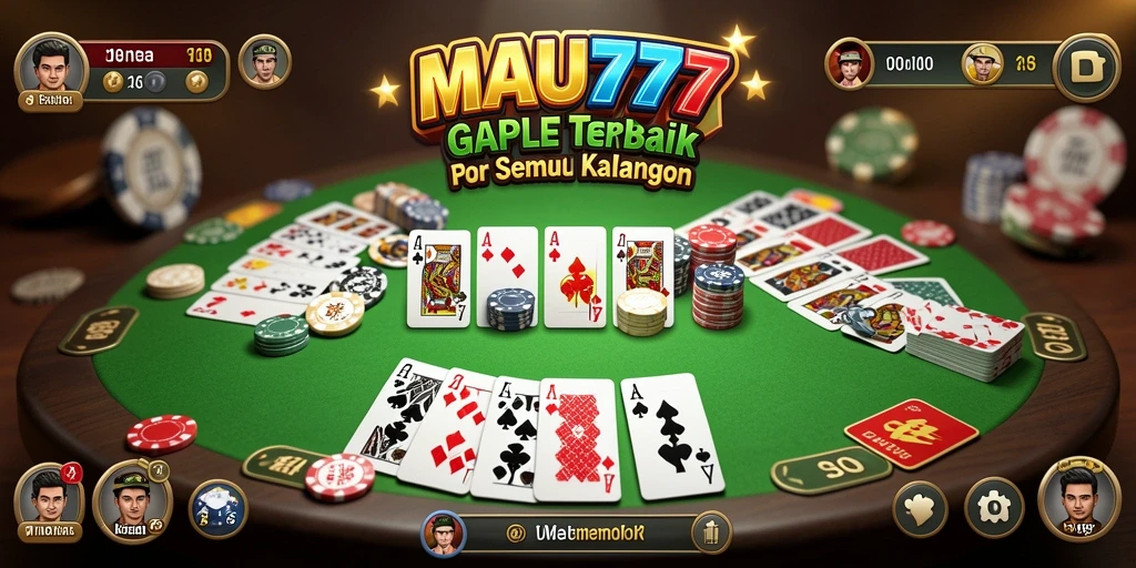 Tampilan gameplay menarik dalam permainan Gaple MAU777.