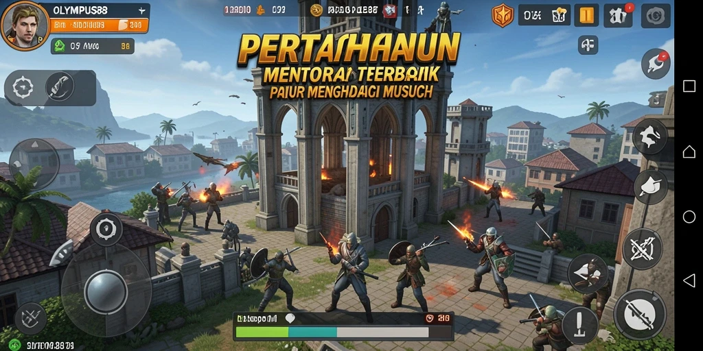 Tampilan gameplay OLYMPUS88 yang mendebarkan dalam pertahanan menara.