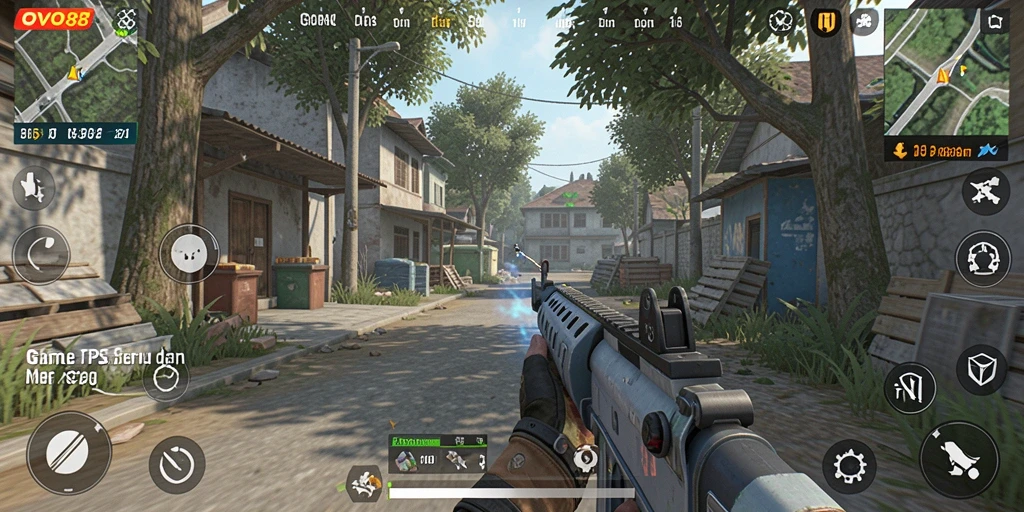 Tangkapan layar OVO88 menampilkan aksi intens dari gameplay TPS.