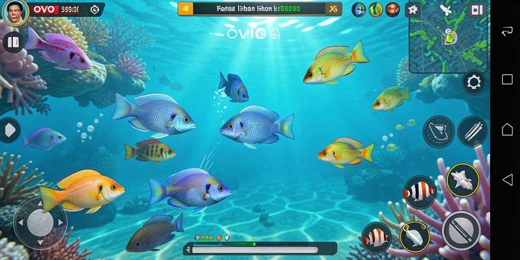 Screenshot gameplay Tembak Ikan OVO99 yang seru dan penuh aksi.