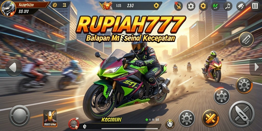 Tampilan menarik dari balapan motor di RUPIAH777 dengan adrenalin tinggi.