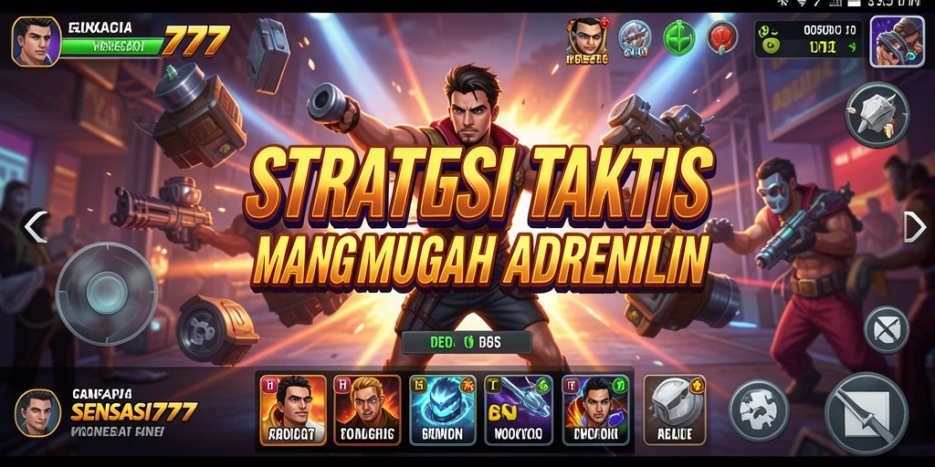 Screenshot menunjukkan gameplay SENSASI777 dengan aksi menyerang yang intens.