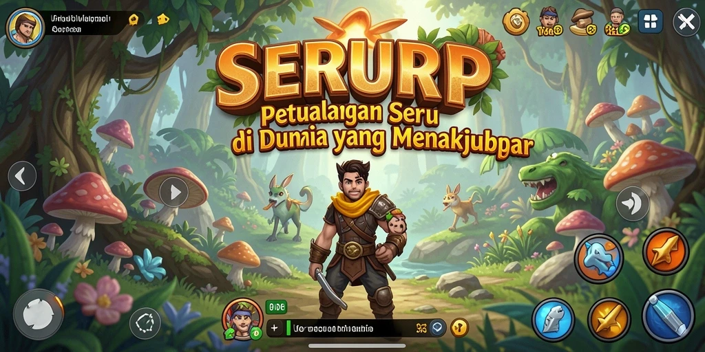 Gameplay SERURP menampilkan petualangan yang menantang dan memukau.