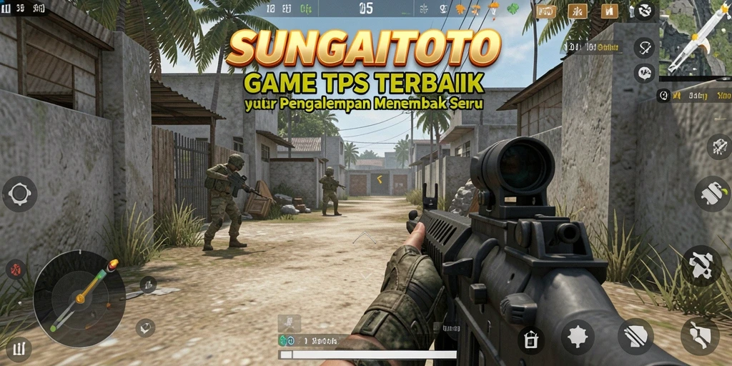 Tangkapan layar SUNGAITOTO menunjukkan aksi intens dalam pertempuran TPS.